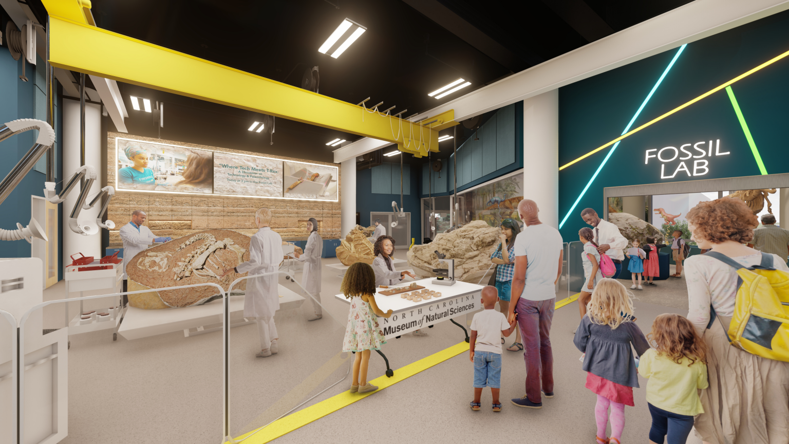 Dueling Dinosaurs Laboratory Exhibit | HH Architecture