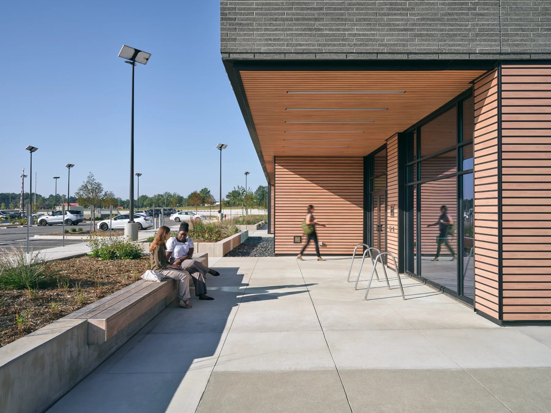 The main entrance of the Central Energy Plant by HH Architecture