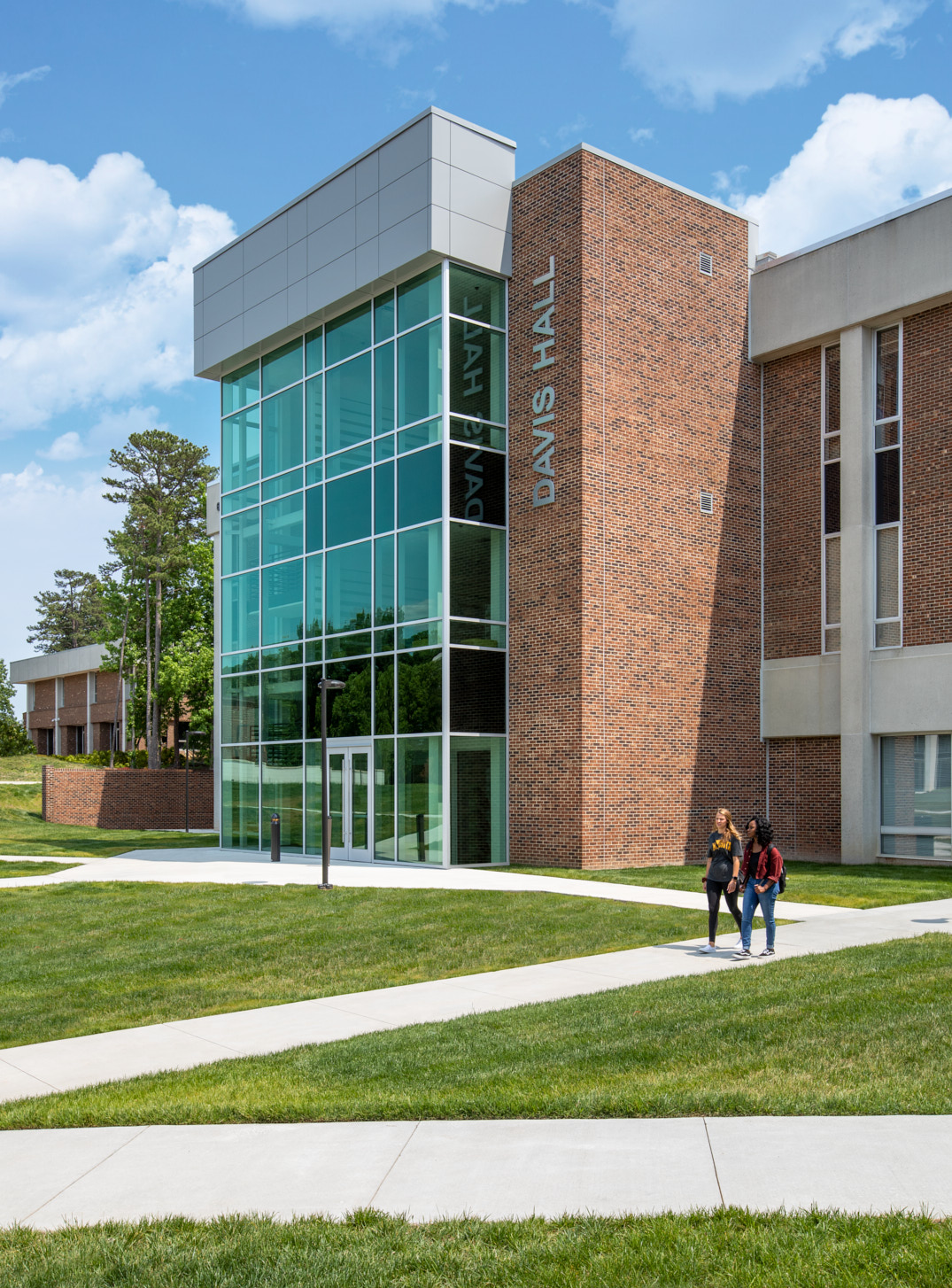 Davis Hall exterior front from an angle